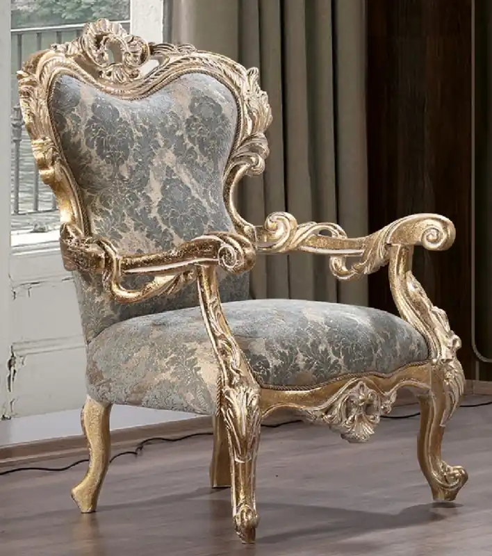 Casa Padrino fauteuil baroque de luxe vert / or antique - Magnifique fauteuil de salon avec motif élégant - Mobilier de salon de luxe de style baroque - Meuble baroque Saisonangebot