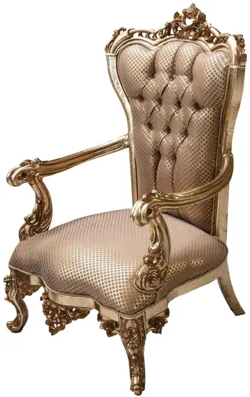 Echt Casa Padrino fauteuil baroque de luxe cuivre / argent antique / or - Fauteuil de salon de style baroque avec motif élégant - Meuble de salon de luxe de style baroque - Meuble baroque