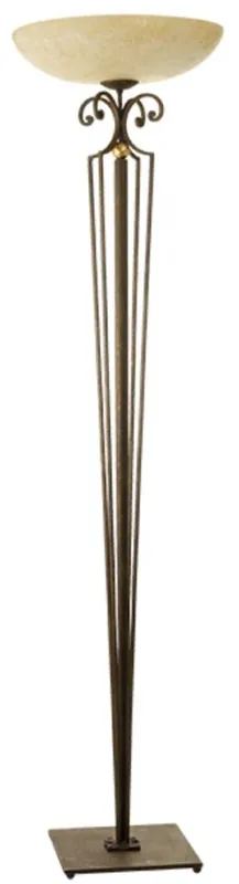 Casa Padrino lampadaire halogène baroque de luxe rouille / or / crème Ø 46 x H. 181 cm - Magnifique lampadaire de style baroque avec abat jour rond en verre de Murano - Fabriqué en Italie Meistverkauft