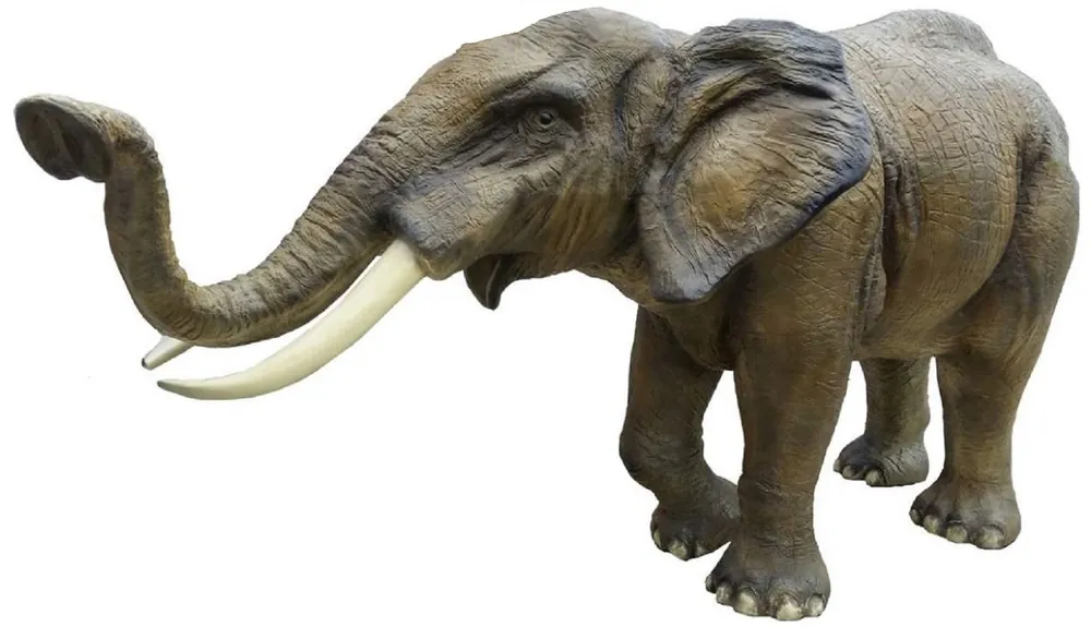 Casa Padrino sculpture décorative de luxe éléphant gris / marron 410 x 155 x H. 223 cm - Immense décoration de jardin XXL sculpture - Décoration de jardin grandeur nature XXL figure Expressversand