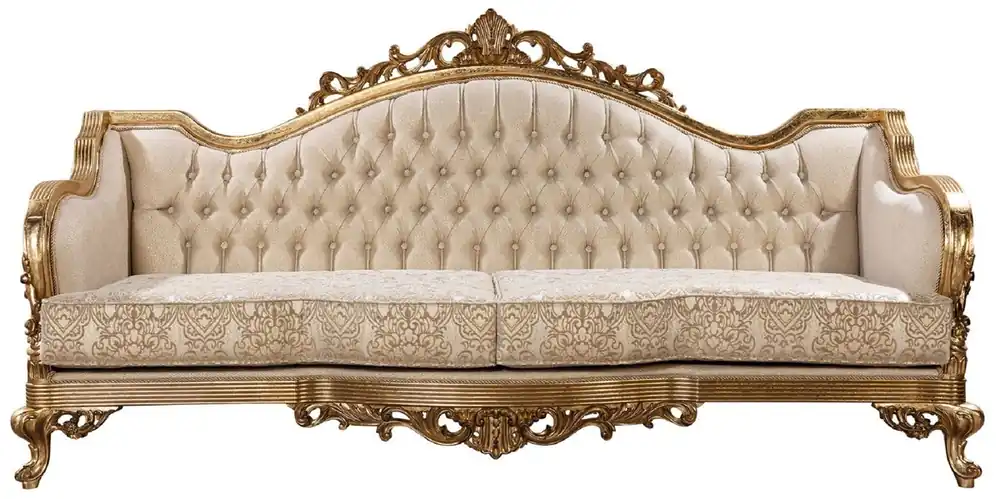 Billig Casa Padrino canapé baroque de luxe or motif / or antique - Canapé de salon de style baroque avec motif élégant - Meuble de salon de luxe de style baroque - Meuble baroque
