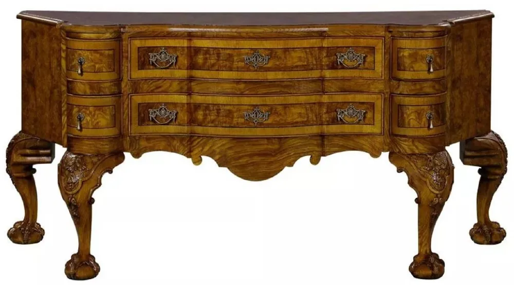 Casa Padrino buffet baroque de luxe marron / marron clair - Magnifique meuble en bois massif avec 6 tiroirs - Meuble de luxe de style baroque - Meuble baroque - Noble & Magnifique Nur Für Kurze Zeit