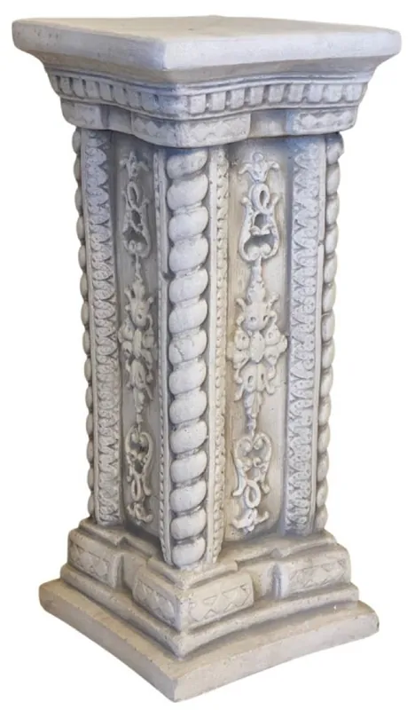 Super-Preis Casa Padrino pilier déco de jardin baroque gris 24 x 24 x H. 57 cm - Pilier en pierre de style antique - Magnifique pilier de jardin - Accessoires de décoration de jardin & terrasse baroque