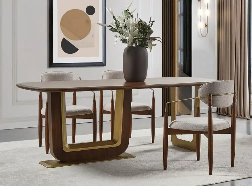 Neue Ware Casa Padrino ensemble de 6 chaises de salle à manger de luxe avec accoudoirs gris / marron / laiton 69 x 52 x H. 90 cm - Meuble de salle à manger - Meuble de restaurant - Meuble de luxe