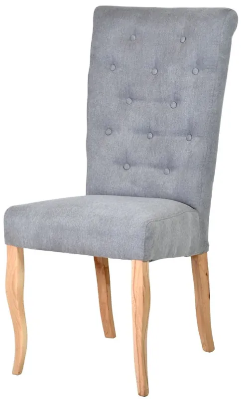 Top-Seller Casa Padrino Chaise de Salle à Manger Chesterfield Néo Baroque Gris / Naturel - Chaise de Cuisine Chesterfield Neo Baroque - Mobilier de Salle à Manger - Mobilier Chesterfield Néo Baroque