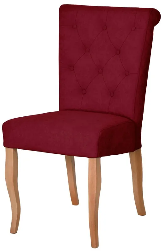 Casa Padrino Chaise de Salle à Manger Chesterfield Néo Baroque Bordeaux Rouge / Naturel - Chaise de Cuisine Chesterfield Neo Baroque - Mobilier de Salle à Manger - Meuble Chesterfield Néo Baroque Markenware