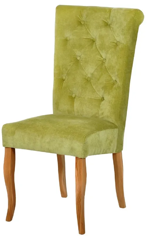 Casa Padrino Chaise de Salle à Manger Chesterfield Néo Baroque Vert Clair / Naturel - Chaise de Cuisine Chesterfield Neo Baroque - Mobilier de Salle à Manger - Mobilier Chesterfield Néo Baroque Markenprodukt