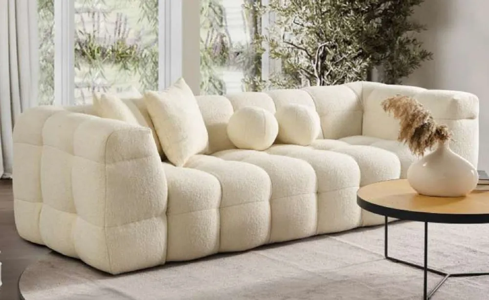 Saisonangebot Casa Padrino canapé de luxe crème 235 x 75 x H. 100 cm - Canapé de salon - Canapé d'hôtel - Meuble de salon - Meuble d'hôtel - Meuble de luxe - Ameublement de luxe - Ameublement de salon