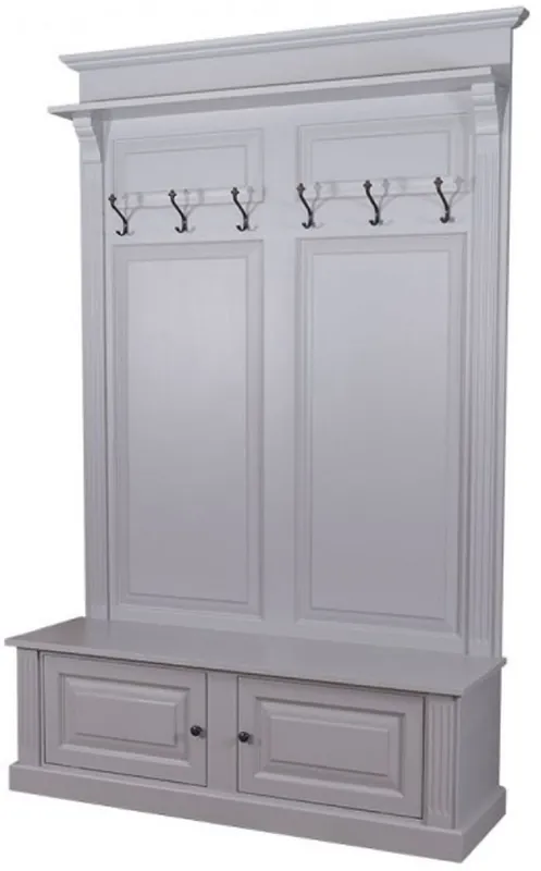 Casa Padrino armoire garde-robe en bois massif de style campagnard gris 140 x 41 x H. 210 cm - Armoire murale - Placard d'entrée - Meuble d'armoire - Meuble style campagnard Top-Angebot