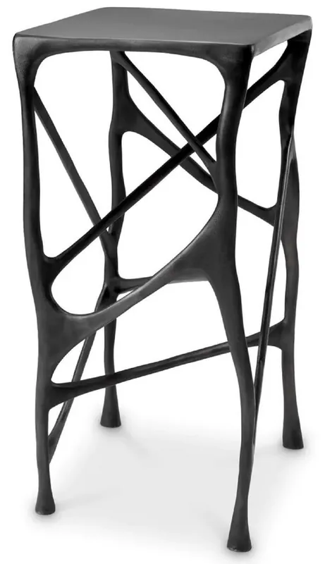 Casa Padrino colonne décorative de luxe 33,5 x 33,5 x H. 69,5 cm - Colonne carrée en aluminium - Colonne végétale - Colonne décorative de salon - Meuble de luxe Must-Have