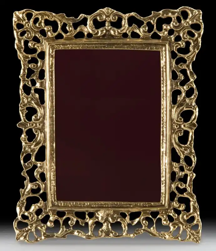 Casa Padrino cadre de photo baroque de luxe or 18 x H. 23 cm - Cadre de photo en bronze de style baroque fait main - Accessoires de décoration baroque - Noble & Magnifique Highlight