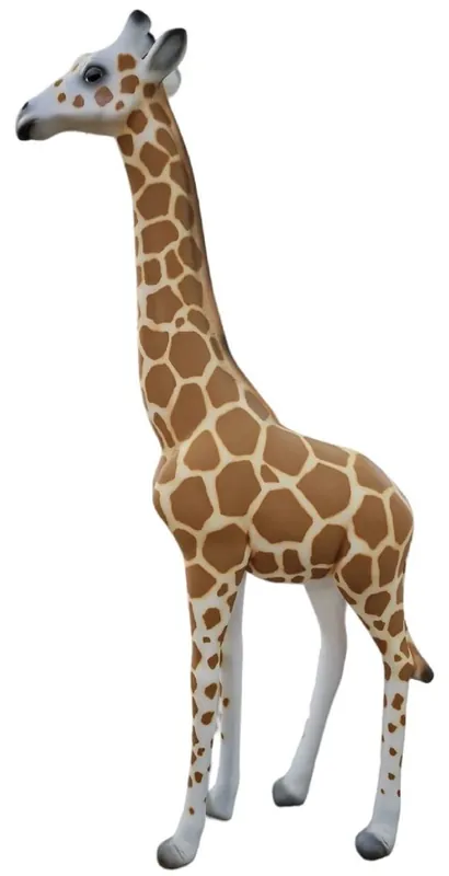 Casa Padrino sculpture décorative de luxe girafe marron / beige / blanc / noir H. 205 cm - Immense sculpture de jardin - Sculpture grandeur nature - Sculpture décorative XXL - Figurine XXL Neu