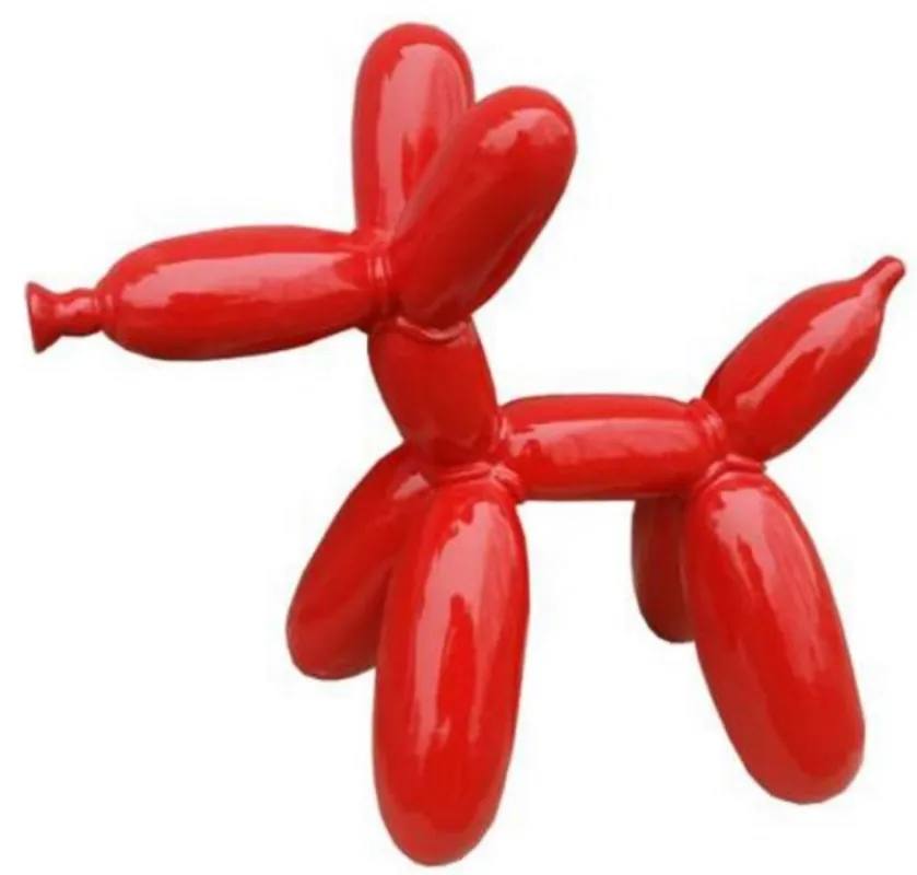 Casa Padrino sculpture décorative design de luxe ballon chien rouge 100 cm - Grande figurine décorative - Sculpture décorative XXL - Figurine décorative XXL - Figurines XXL Super-Preis