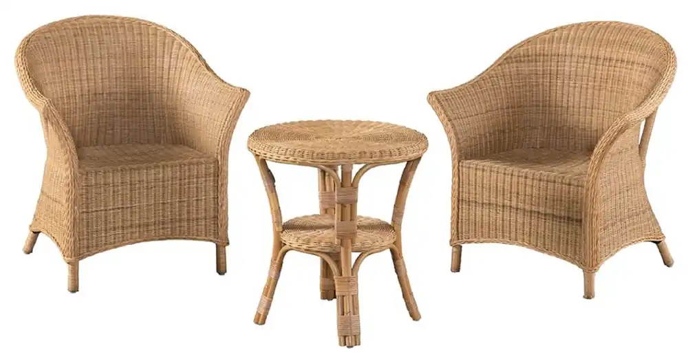 Casa Padrino Ensemble de Jardin en Bambou de Luxe Naturel - 2 Chaises de Jardin en Bambou & 1 Table de Jardin en Bambou - Meuble en Bambou - Meuble de Jardin - Meuble de Luxe Top-Angebot