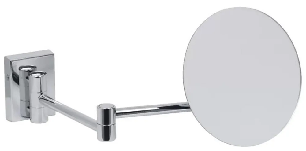 Neuheit Casa Padrino miroir cosmétique de luxe argent Ø 15 x 38 x H. 17 cm - Miroir mural cosmétique réglable - Miroir de salle de bain - Accessoires de salle de bain - Fabriqué en Italie