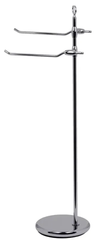 Letzte Chance Casa Padrino Porte Serviette de Salle de Bain de Luxe Argent Ø 23 x 34 x H. 91 cm - Porte Serviette de Laiton Autoportante - Meubles de Salle de Bain - Meubles de Hôtel - Fabriqué en Italie