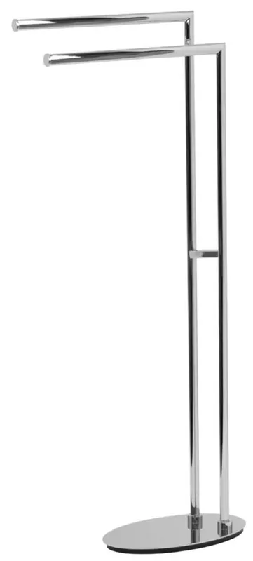 Must-Have Casa Padrino Porte Serviette de Salle de Bain de Luxe Argent 32 x H. 87,5 cm - Porte Serviette de Laiton Autoportante - Meubles de Salle de Bain - Meubles de Hôtel - Fabriqué en Italie