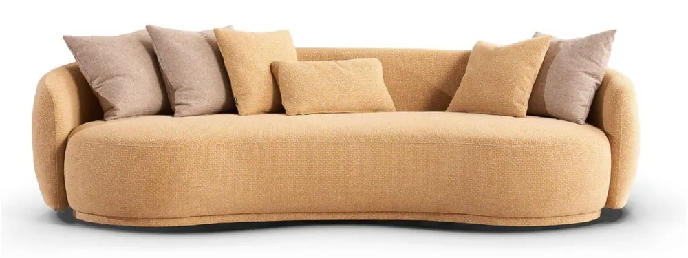 Expressversand Casa Padrino canapé 4 places de luxe orange 270 x 97 x H. 76 cm - Canapé de salon - Canapé d'hôtel - Meuble de salon - Meuble d'hôtel - Meuble de luxe - Ameublement de luxe - Ameublement de salon