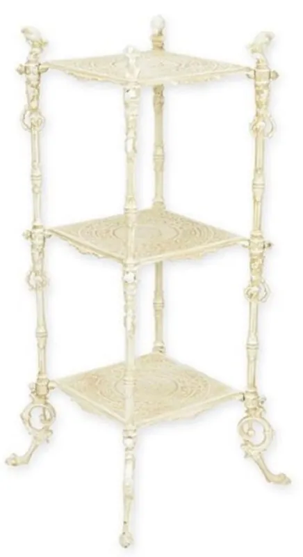 Aktuell Casa Padrino Support de Fleurs Art Nouveau Blanc 37,5 x 37,5 x H. 79,5 cm - Support de Plantes en Fonte - Accessoires de Décoration de Jardin Baroque & Art Nouveau