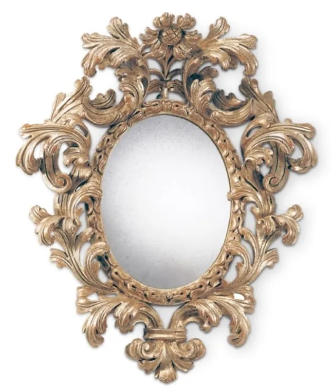 Casa Padrino miroir baroque de luxe or antique - Miroir mural ovale de style baroque italien avec verre miroir antique - Meubles de luxe de style baroque - Qualité de Luxe - Fabriqué en Italie Saisonangebot