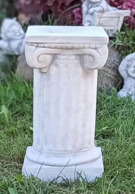 Direktkauf Casa Padrino Pilier Baroque Blanc / Gris 17 x 17 x A. 32 cm - Magnifique Pilier de Jardin de Style Baroque - Pilier de Décoration de Jardin - Accessoires Décoration Jardin & Terrasse Baroque