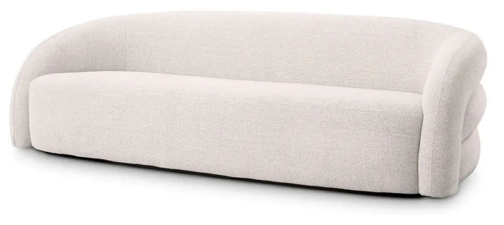 Casa Padrino canapé de luxe blanc / noir 220 x 92 x H. 65 cm - Canapé de salon - Canapé d'hôtel - Meuble de salon - Meuble d'hôtel - Meuble de luxe - Ameublement de luxe Sonderaktion