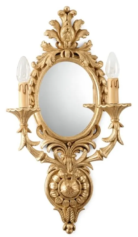 Beliebt Casa Padrino applique murale double baroque de luxe avec miroir or 35 x 15 x H. 61 cm - Magnifique applique de style baroque - Luminaires baroques - Qualité de luxe - Fabriquée en Italie