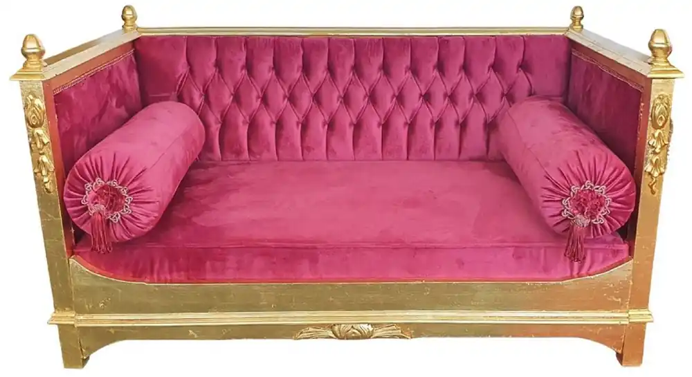 Casa Padrino lit pour chien baroque bordeaux rouge / or - Magnifique lit pour chien de style ancien - Meubles pour animaux de compagnie baroque - Meuble pour chien fait main dans le style baroque Nur Für Kurze Zeit