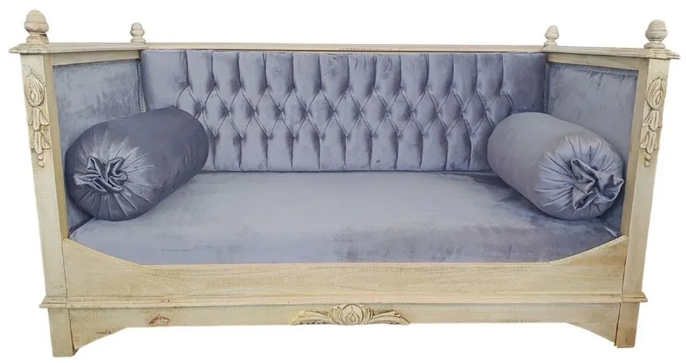Saisonangebot Casa Padrino lit pour chien baroque gris / crème - Magnifique lit pour chien de style ancien - Meubles pour animaux de compagnie baroque - Meuble pour chien fait main dans le style baroque