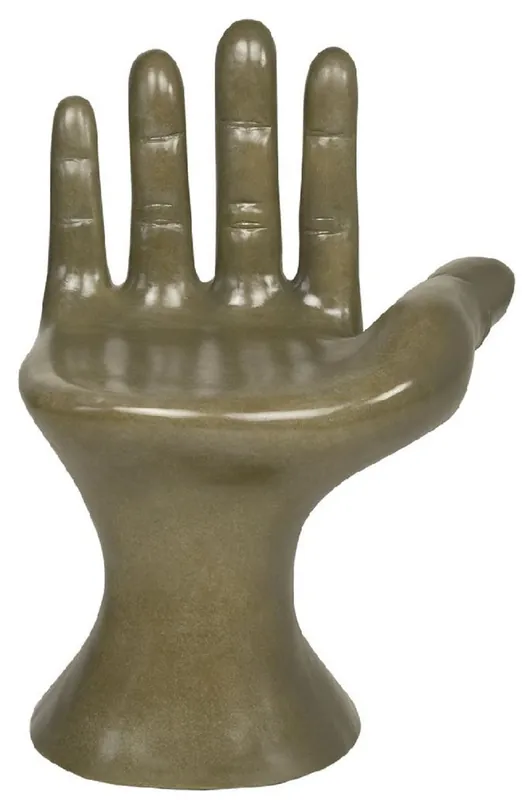 Markenprodukt Casa Padrino chaise design de luxe main vert mousse 60 x 50 x H. 89 cm - Chaise en fibre de verre - Meubles de luxe - Meubles design - Meubles en fibre de verre