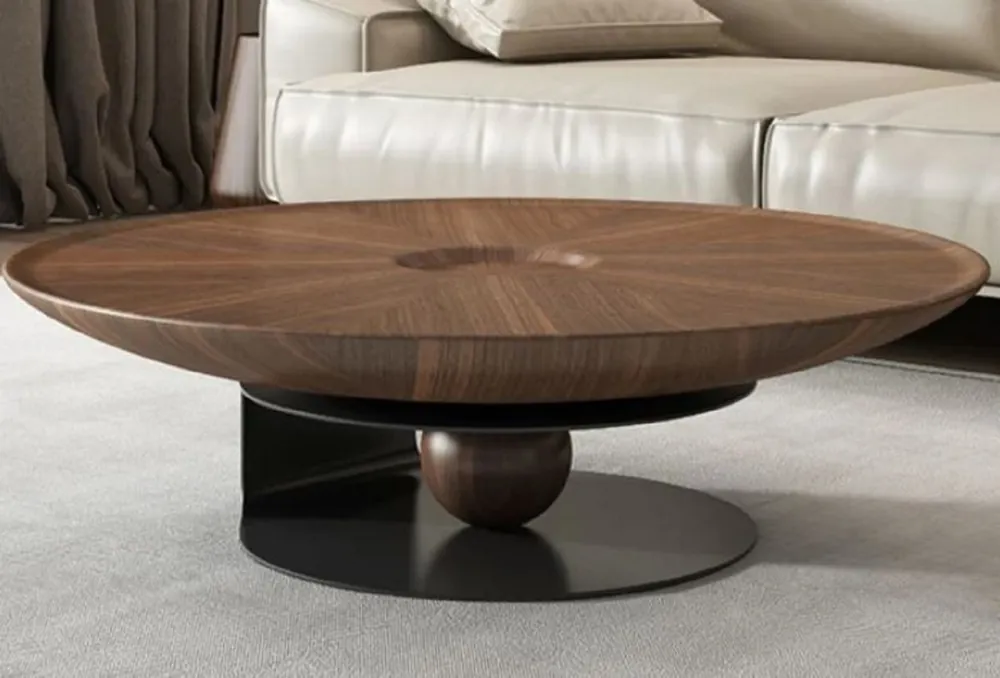 Mega-Angebot Casa Padrino table basse de luxe Ø 80 x H. 28 cm - Table de salon ronde - Mobilier de salon - Mobilier hôtel - Qualité de luxe - Fabriqué en Italie