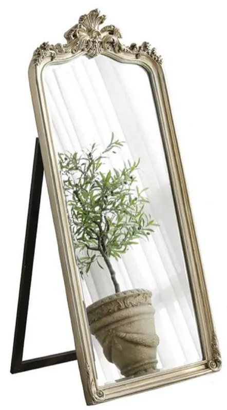 Casa Padrino miroir sur pied baroque de luxe argent antique - Magnifique miroir style baroque - Meuble de chambre de luxe de style baroque - Meuble baroque - Qualité de Luxe - Fabriqué en Italie Markenprodukt