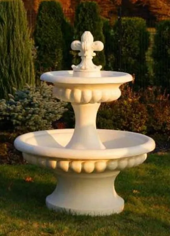 Casa Padrino fontaine baroque sable Ø 120 x H. 157 cm - Magnifique fontaine de jardin de style baroque - Fontaine ronde en pierre de décoration de jardin - Accessoires de jardin baroque Neue Ware