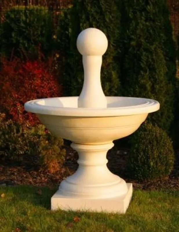 Abverkauf Casa Padrino fontaine baroque sable Ø 102 x H. 151 cm - Magnifique fontaine de jardin de style baroque - Fontaine ronde en pierre de décoration de jardin - Accessoires de jardin baroque