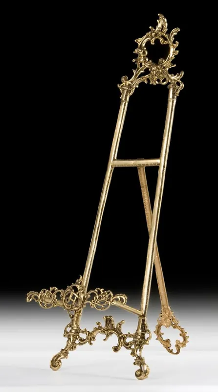 Casa Padrino porte miroir baroque de luxe or 36 x H. 110 cm - Magnifique porte miroir bronze de style baroque - Accessoires de décoration baroque - Intérieur baroque - Meuble baroque Must-Have