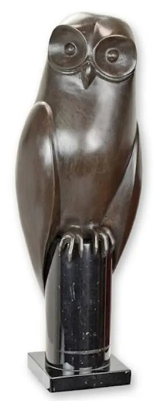 Echt Casa Padrino figurine décorative en bronze de luxe bronze / noir 15 x H. 44 cm - Sculpture décorative en bronze - Décoration de bureau - Accessoires de luxe