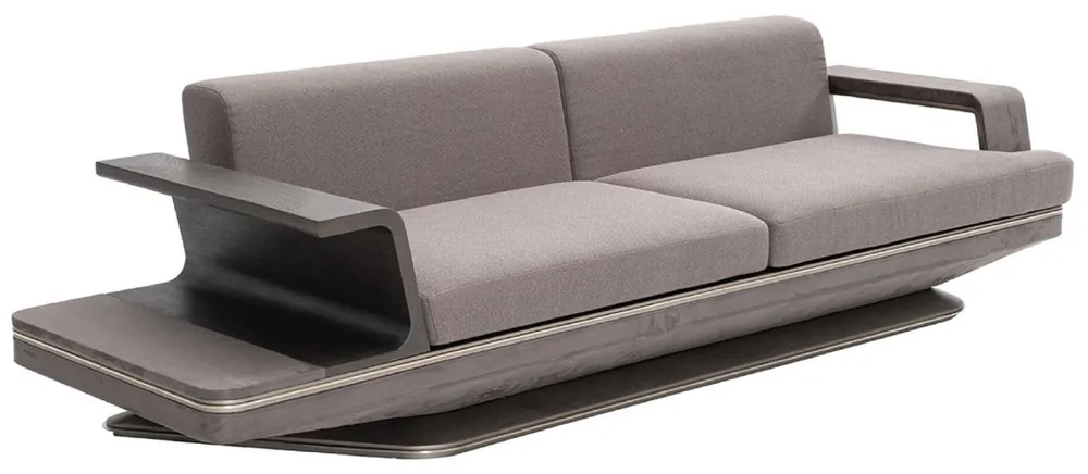 Schnäppchen Casa Padrino canapé de luxe gris / argent 290 x 94 x H. 76 cm - Canapé de salon - Canapé d'hôtel - Meuble de salon - Meuble d'hôtel - Meuble de luxe - Ameublement de luxe