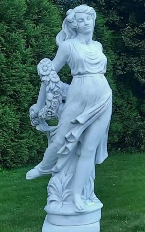 Preis Gesenkt Casa Padrino Sculpture de Décoration de Jardin Art Nouveau Dame Gris H. 175 cm - Figure de Jardin Elégante - Accessoires de Décoration de Jardin Baroque & Art Nouveau