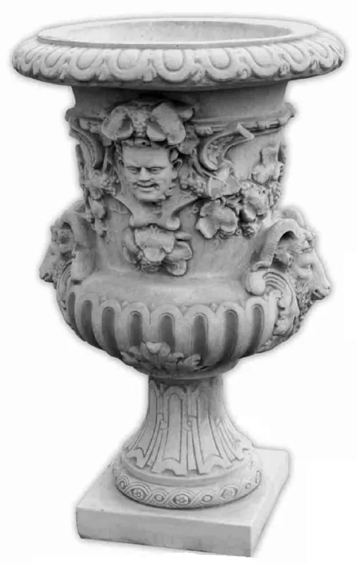 Direktkauf Casa Padrino pot de fleurs décoratif de jardin baroque gris Ø 84 x H. 130 cm - Magnifique cache pot de style baroque - Décoration de jardin et terrasse baroque - Accessoires de jardin baroque
