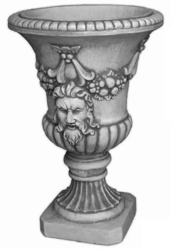 Neue Ware Casa Padrino pot de fleurs décoratif de jardin baroque gris Ø 51 x H. 76 cm - Magnifique cache pot de style baroque - Décoration de jardin et terrasse baroque - Accessoires de jardin baroque