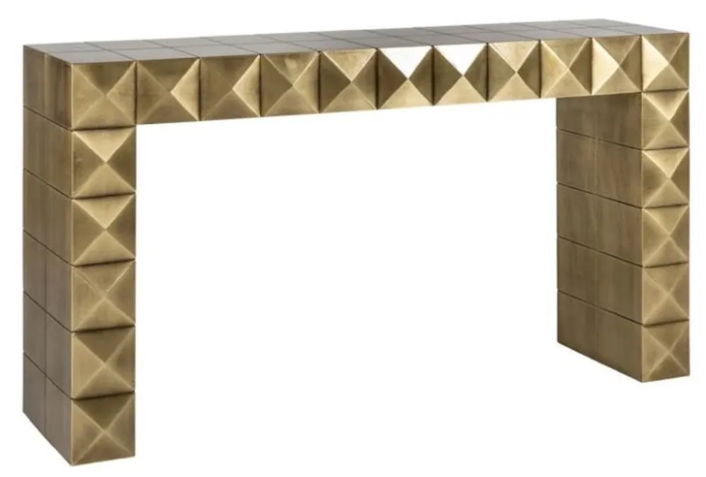 Letzte Chance Casa Padrino console de luxe or 137,5 x 39 x H. 76 cm - Console rectangulaire - Mobilier de luxe - Mobilier hôtel - Intérieur de luxe