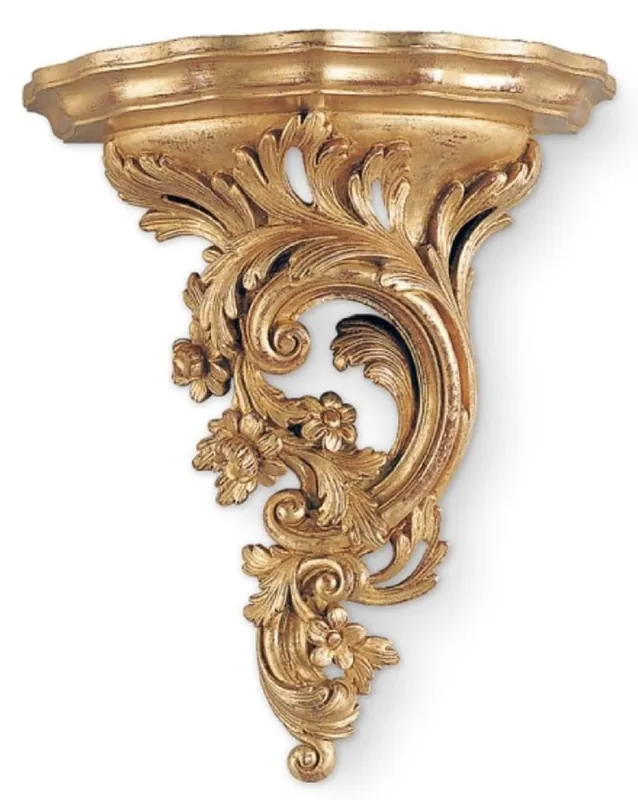 Casa Padrino console murale baroque de luxe or antique - Magnifique console de décoration murale en bois massif de style baroque - Meuble baroque - Fabriqué en Italie Versand Am Gleichen Tag