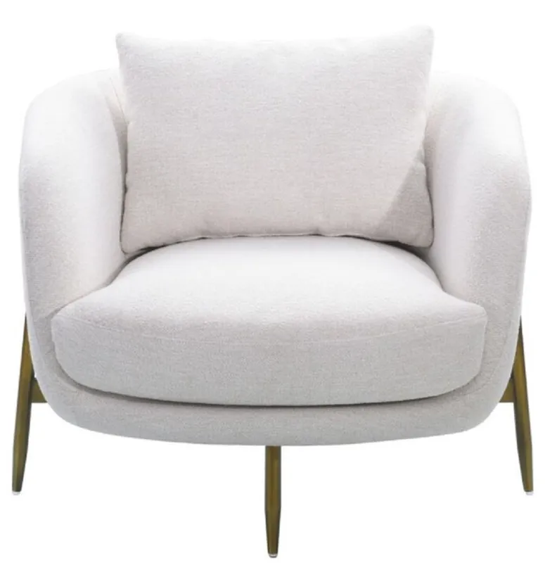 Rabatt Casa Padrino fauteuil de luxe blanc / bronze antique 85,5 x 77 x H. 67 cm - Fauteuil de salon - Fauteuil d'hôtel - Meuble de salon - Meuble d'hôtel - Meuble de luxe - Ameublement de luxe