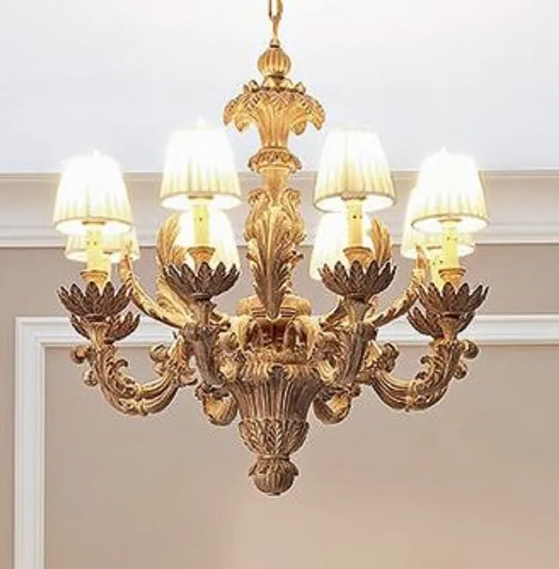 Echt Casa Padrino lustre baroque de luxe naturel / marron / crème Ø 79 x H. 82 cm - Magnifique lustre de salon de style baroque - Noble & Magnifique - Qualité de luxe - Fabriqué en Italie