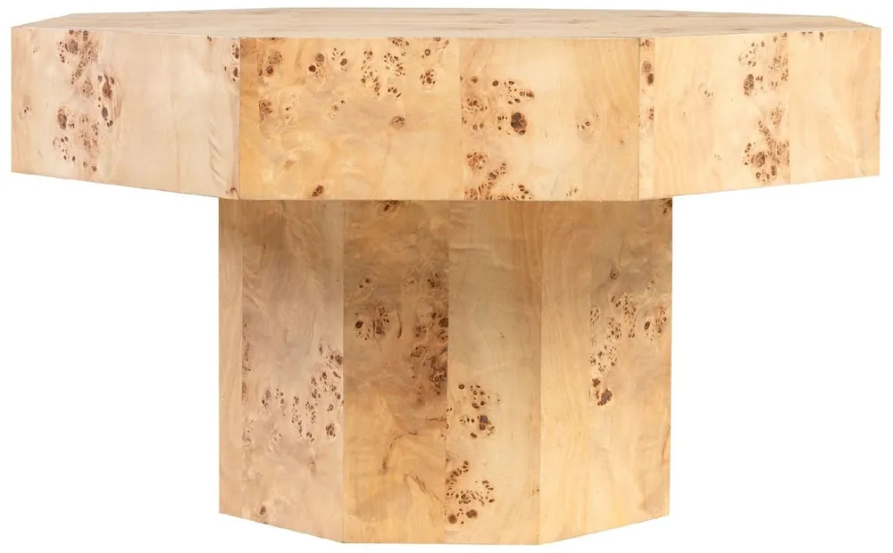 Casa Padrino table basse de luxe naturel 76 x 76 x H. 42 cm - Table de salon octogonale en bois massif - Meuble de salon - Meuble d'hôtel - Meuble de luxe Nur Heute