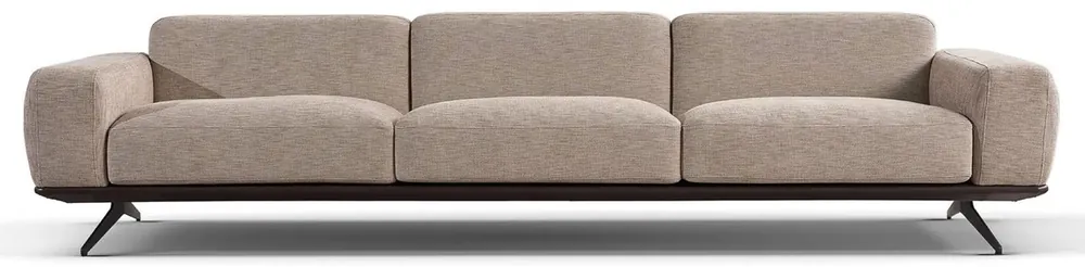 Casa Padrino canapé de luxe beige / marron foncé 320 x 100 x H. 70 cm - Canapé de salon - Canapé d'hôtel - Meuble de salon - Meuble d'hôtel - Meuble de luxe - Ameublement de luxe Garantierte Lieferung