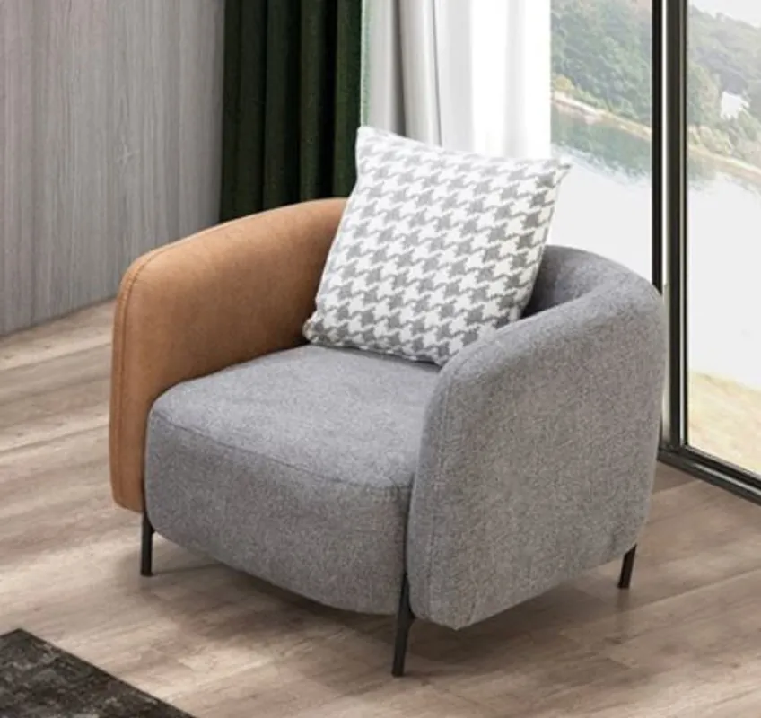 Top-Seller Casa Padrino fauteuil de luxe gris / marron / noir 80 x 90 x H. 70 cm - Fauteuil de salon - Fauteuil d'hôtel - Mobilier de salon - Mobilier de luxe - Ameublement de salon - Ameublement de luxe