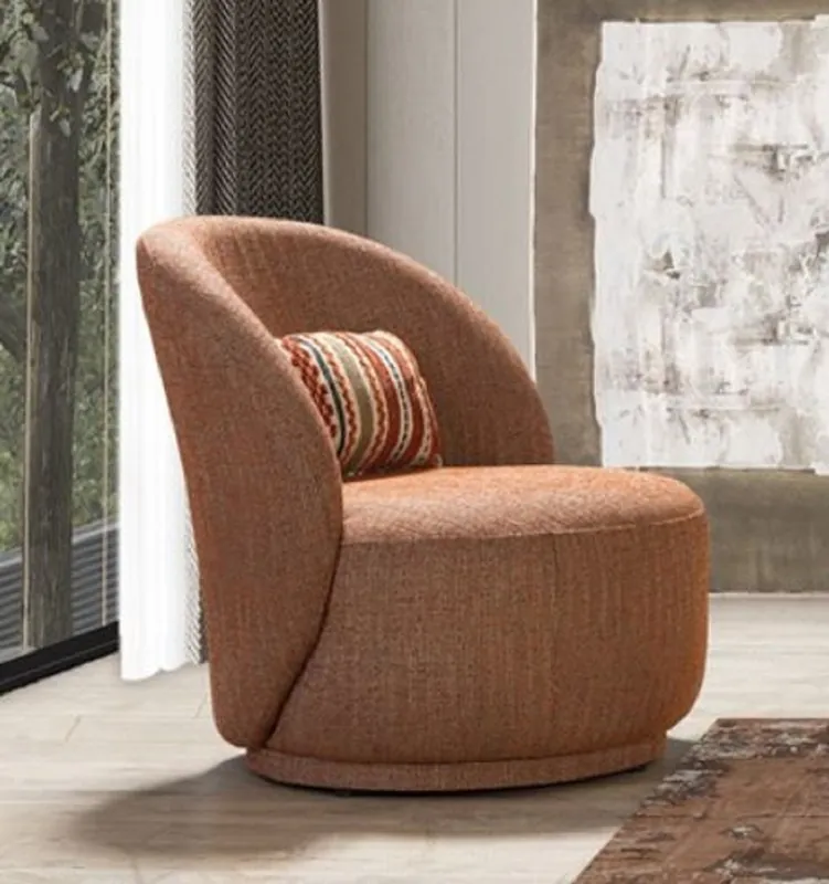 Casa Padrino fauteuil pivotant de luxe marron 75 x 90 x H. 85 cm - Fauteuil de salon - Fauteuil d'hôtel - Meuble de salon - Meuble d'hôtel - Meuble de luxe Online Kaufen