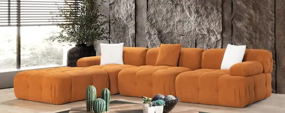 Casa Padrino canapé de salon de luxe marron 300 x 200 x H. 70 cm - Canapé d'angle modulable 4 pièces - Canapé d'hôtel - Meuble de salon - Meuble d'hôtel - Meuble de luxe Sonderaktion