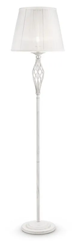 Neue Kollektion Casa Padrino lampadaire baroque blanc / or Ø 38 x H. 165 cm - Lampadaire en métal de style baroque avec abat jour rond - Luminaires baroques - Nobles & magnifiques